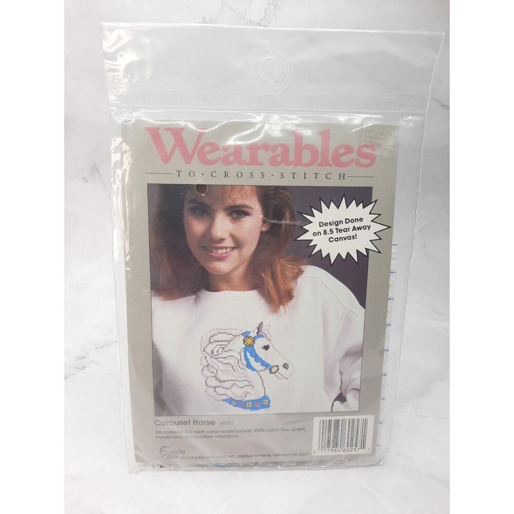 Golden Bee Wearables to Cross Stitch Carousel Horse 60257